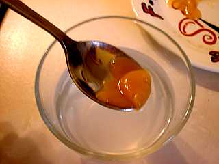 Forming a sticky glob in cold water; nearly ready!