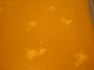 Crystals forming as it cools